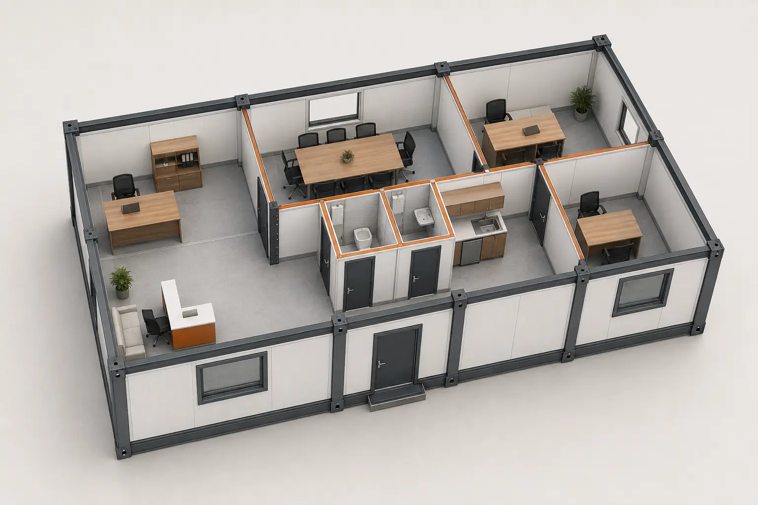 63 m² Demonte Konteyner Modeli