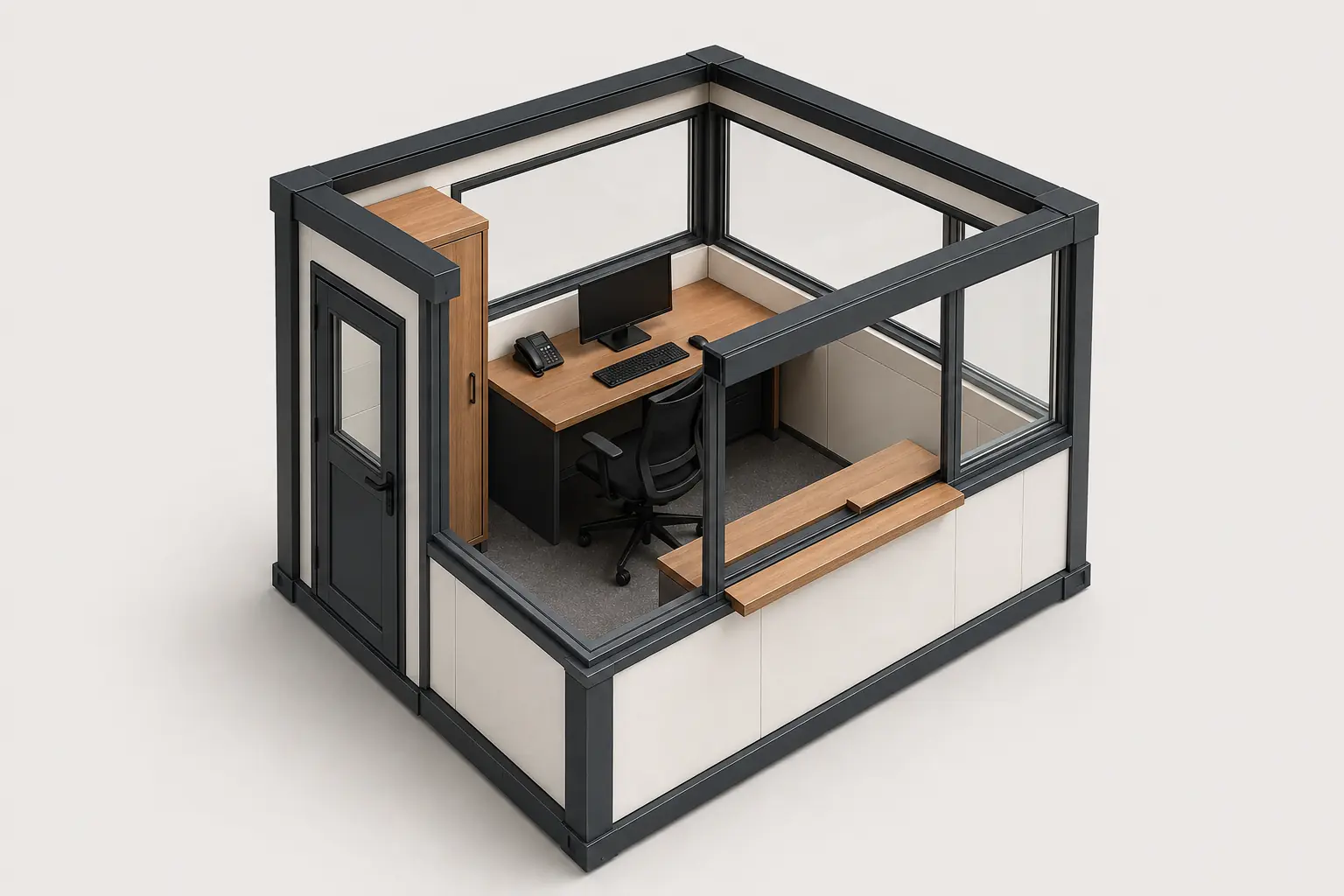 6 m² Güvenlik Kabini Modeli