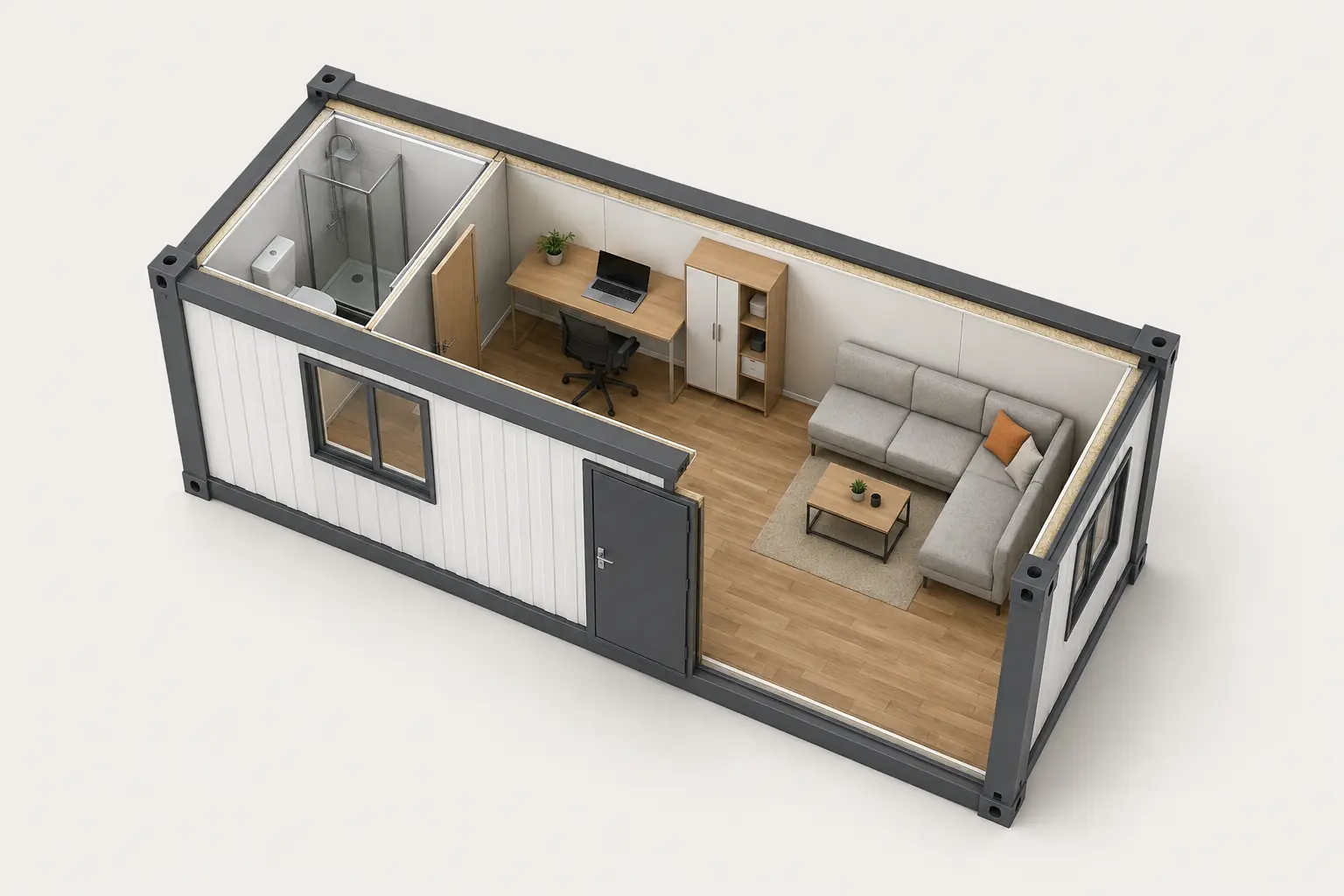 21 m² Monoblok Konteyner Modeli