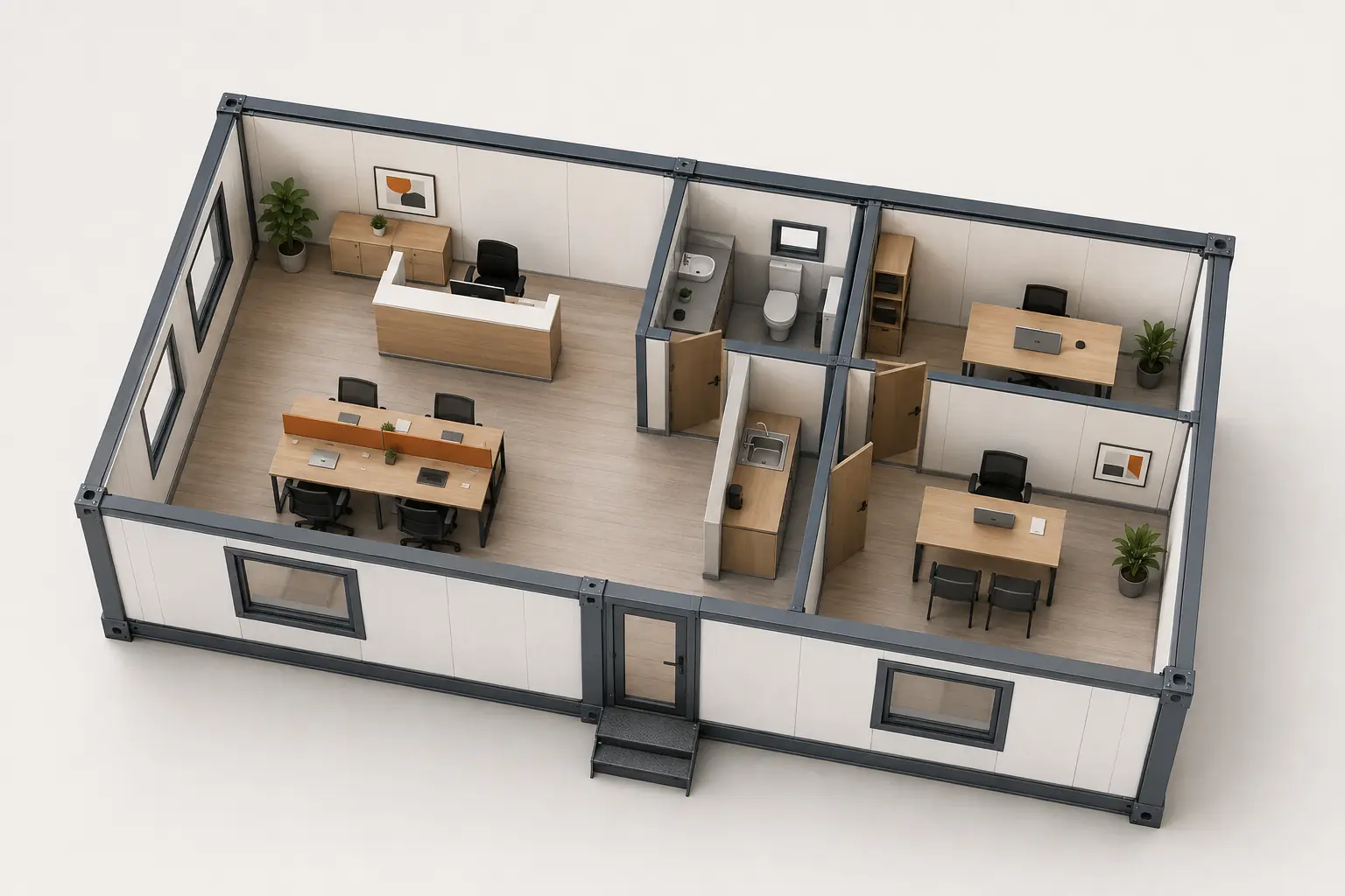 42 m² Monoblok Konteyner Modeli