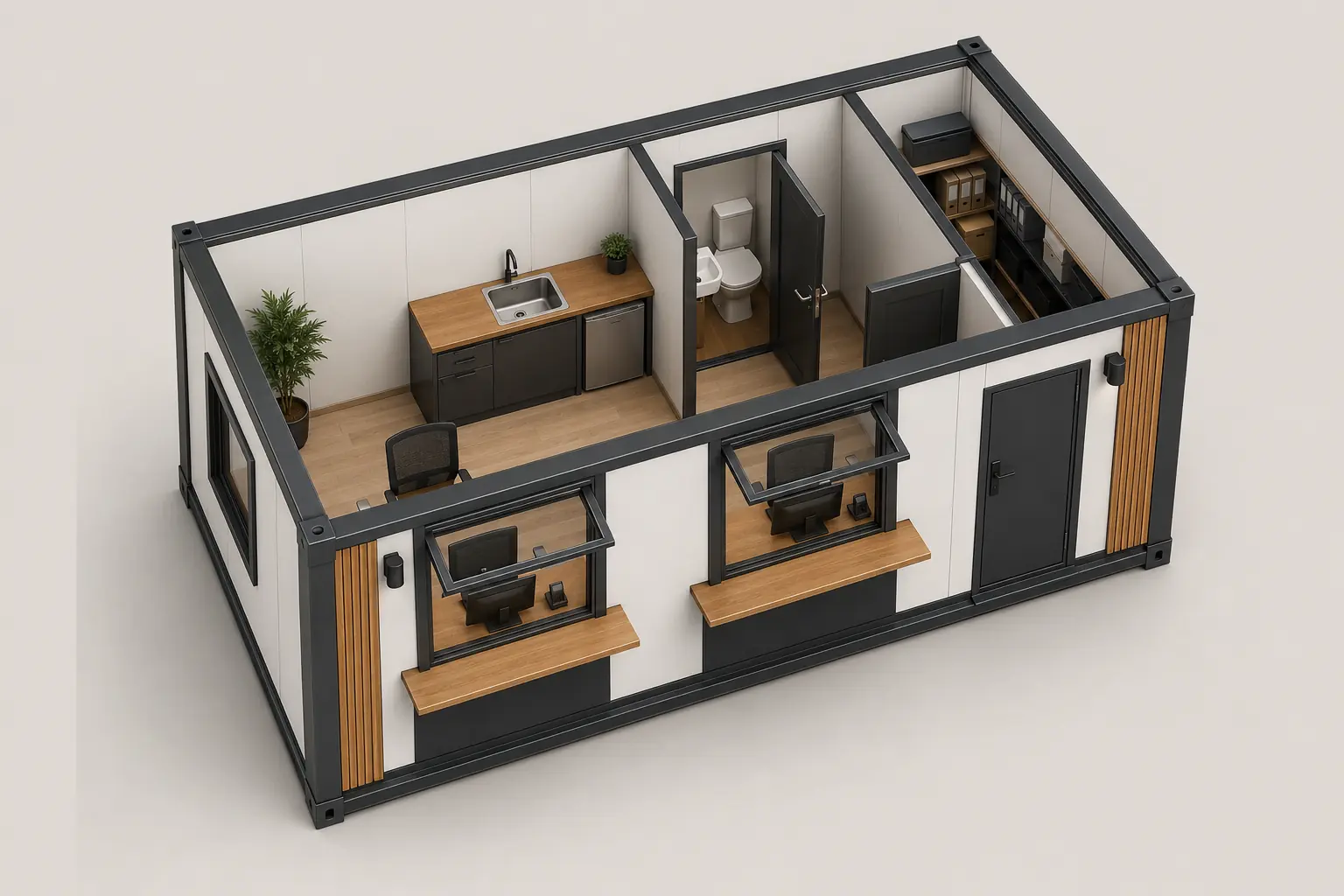 16 m² Özel Üretim Kabinler Modeli