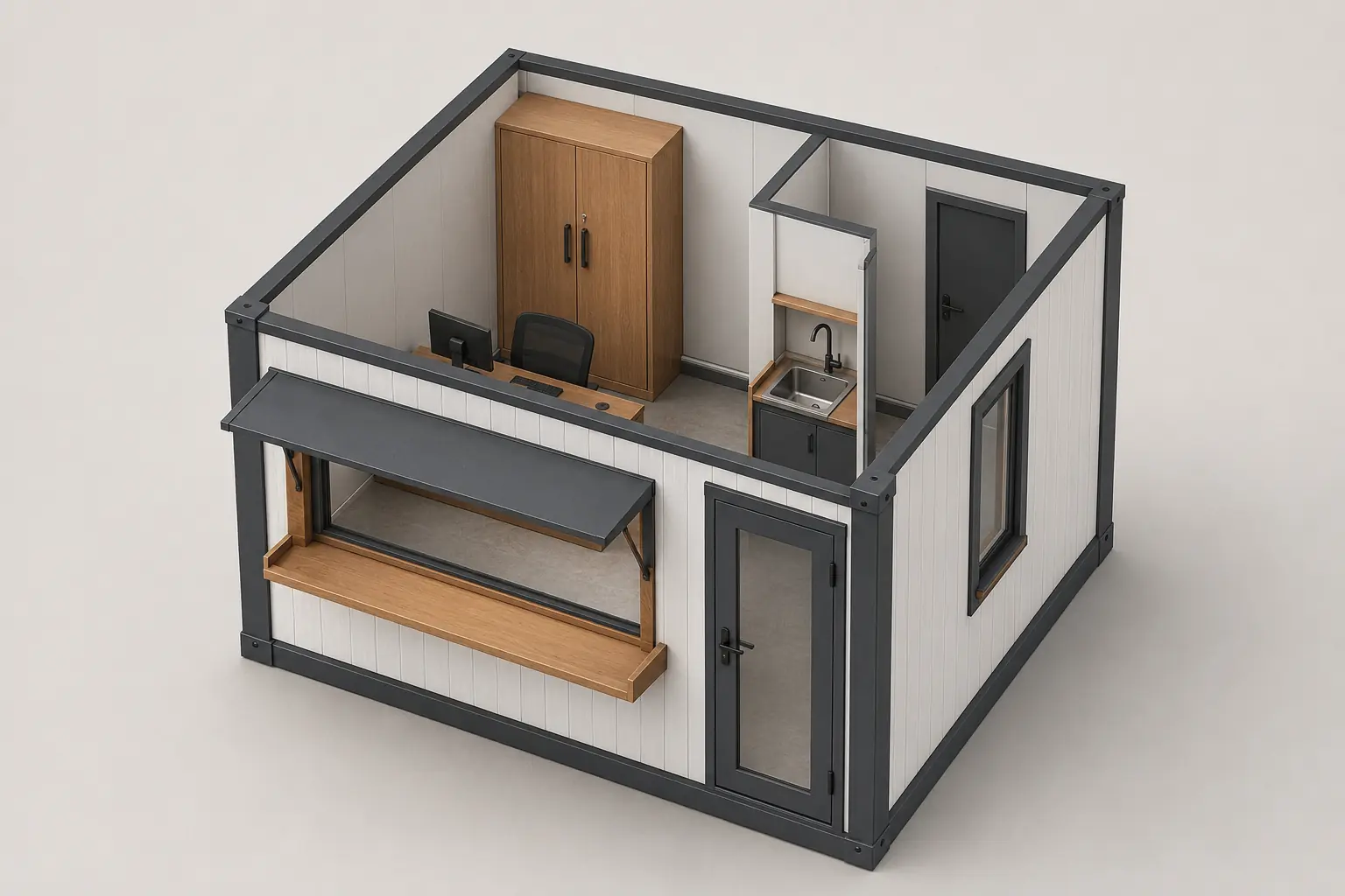 8 m² Özel Üretim Kabinler Modeli