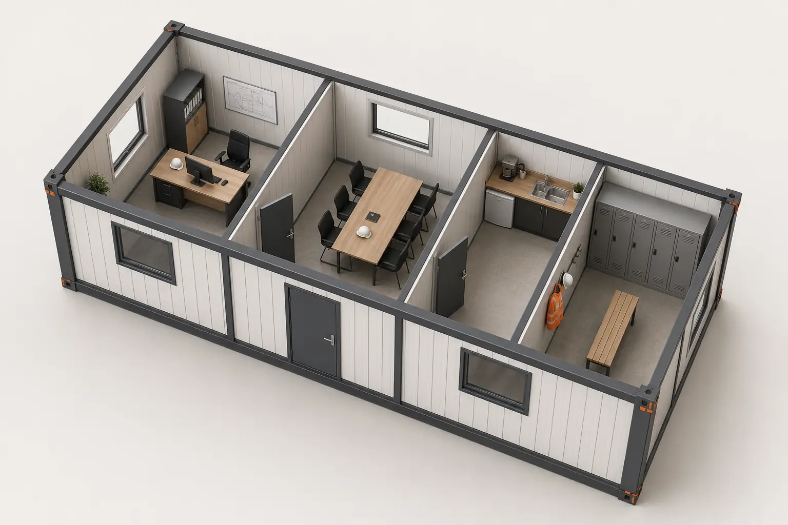 42 m² Şantiye Konteynerleri Modeli