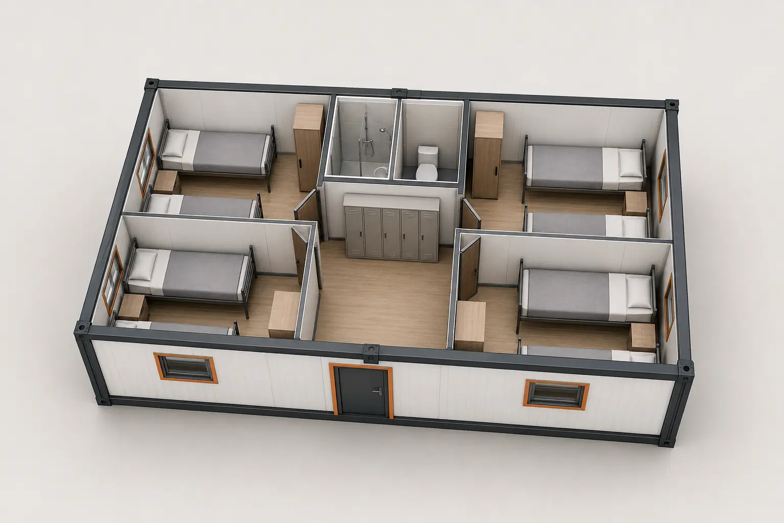 42 m² Yatakhane Konteyner Modeli